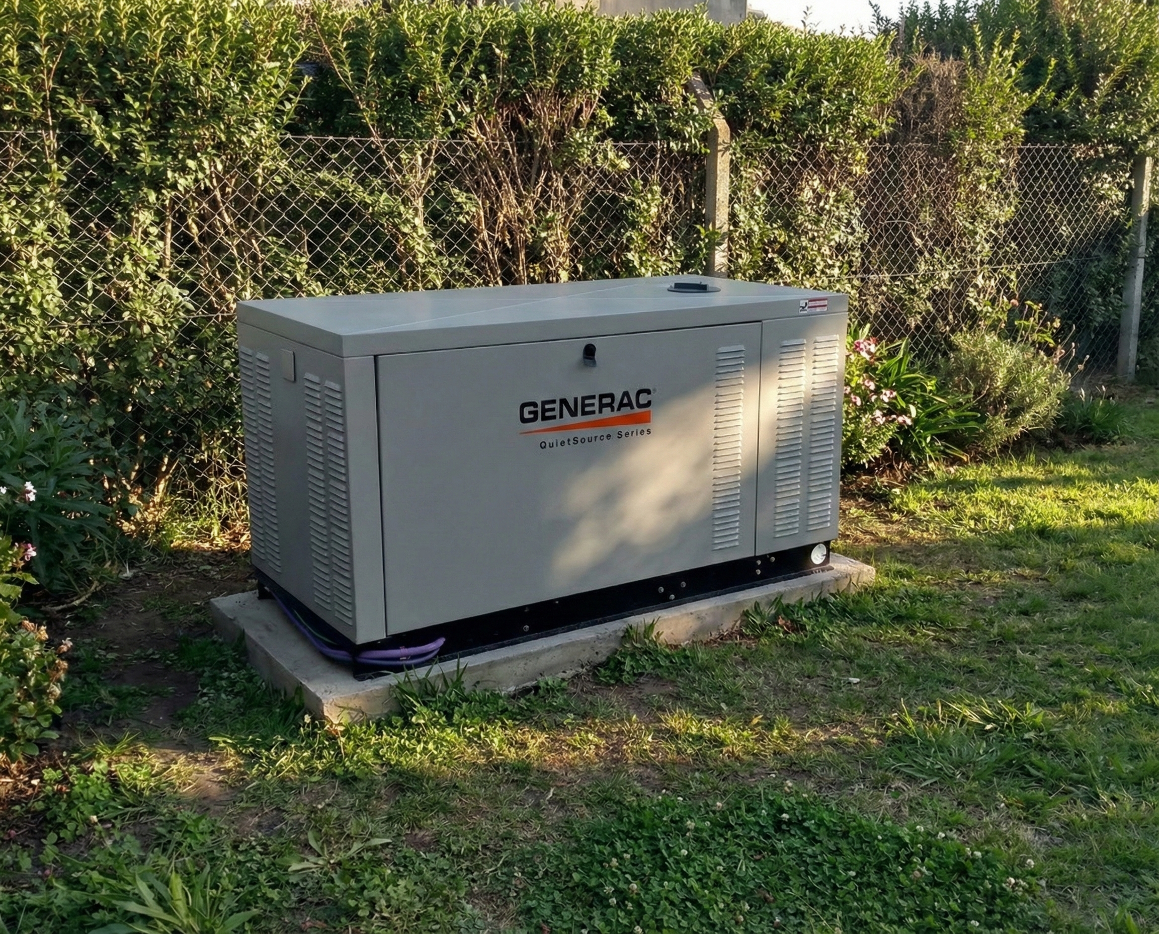 Generador residencial Generac Guardian instalado en hogar